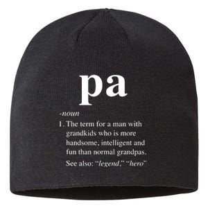 Pa Definition Funny Noun Grandpa Defined Father's Day Sustainable Beanie