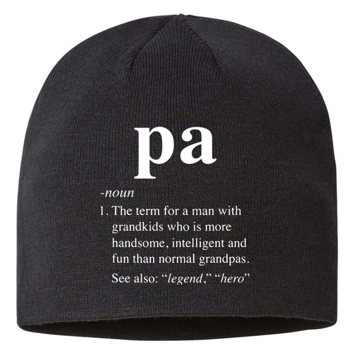 Pa Definition Funny Noun Grandpa Defined Father's Day Sustainable Beanie