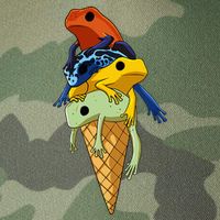 P.O.I.S.O.N Dart Frogs Ice Cream Legacy Tie Dye Trucker Hat