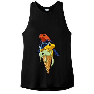 P.O.I.S.O.N Dart Frogs Ice Cream Ladies PosiCharge Tri-Blend Wicking Tank