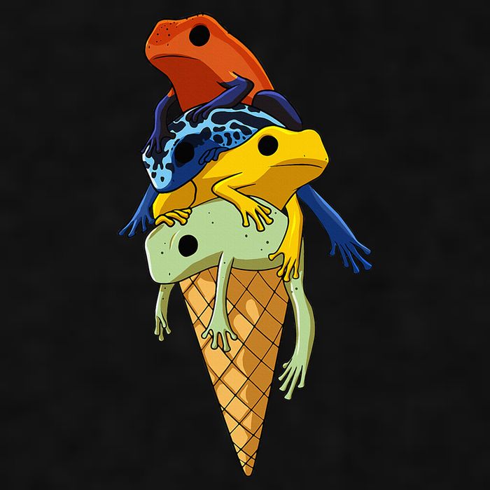 P.O.I.S.O.N Dart Frogs Ice Cream Ladies PosiCharge Tri-Blend Wicking Tank
