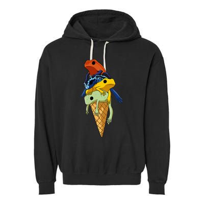 P.O.I.S.O.N Dart Frogs Ice Cream Garment-Dyed Fleece Hoodie