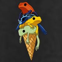 P.O.I.S.O.N Dart Frogs Ice Cream 7 Panel Mesh Trucker Snapback Hat