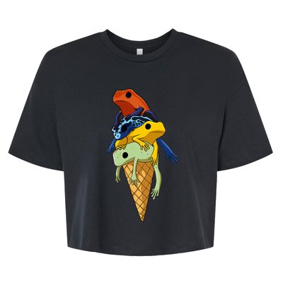 P.O.I.S.O.N Dart Frogs Ice Cream Bella+Canvas Jersey Crop Tee