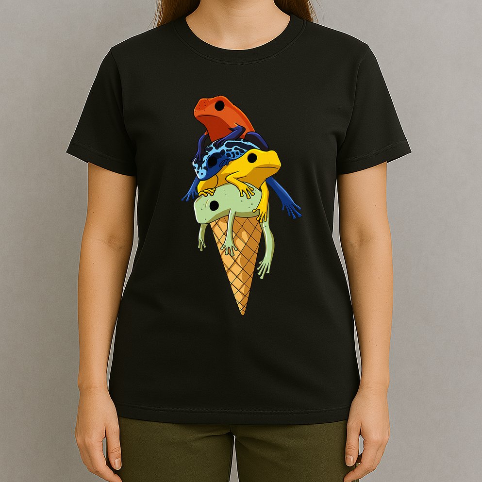 P.O.I.S.O.N Dart Frogs Ice Cream T-Shirt