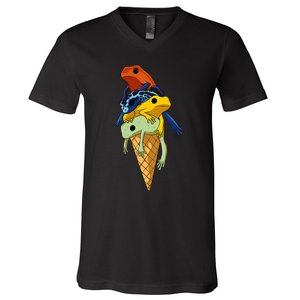 P.O.I.S.O.N Dart Frogs Ice Cream V-Neck T-Shirt