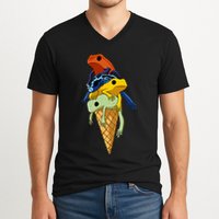 P.O.I.S.O.N Dart Frogs Ice Cream V-Neck T-Shirt