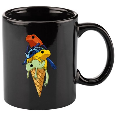 P.O.I.S.O.N Dart Frogs Ice Cream 11oz C Handle Ceramic Mug