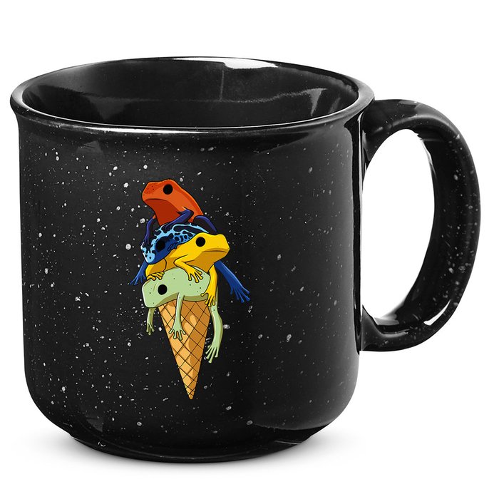P.O.I.S.O.N Dart Frogs Ice Cream 15oz Campfire Ceramic Mug