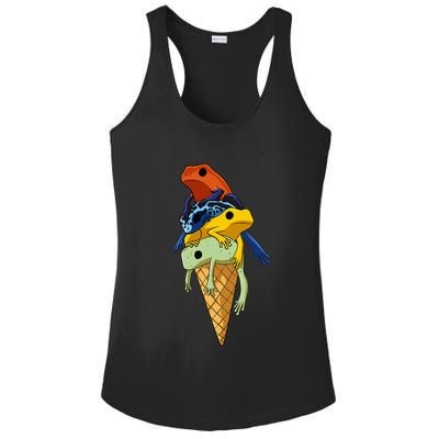 P.O.I.S.O.N Dart Frogs Ice Cream Ladies PosiCharge Competitor Racerback Tank