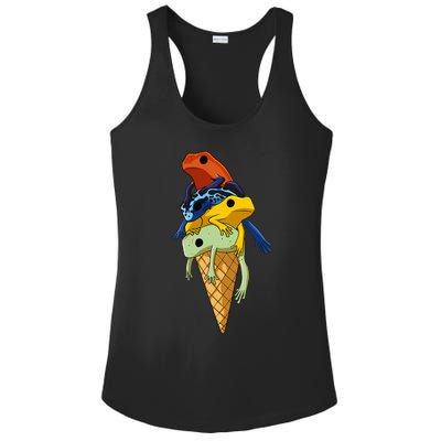 P.O.I.S.O.N Dart Frogs Ice Cream Ladies PosiCharge Competitor Racerback Tank