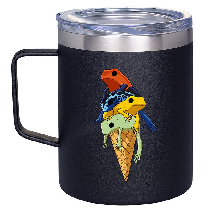 P.O.I.S.O.N Dart Frogs Ice Cream 12oz Stainless Steel Coffee Mug