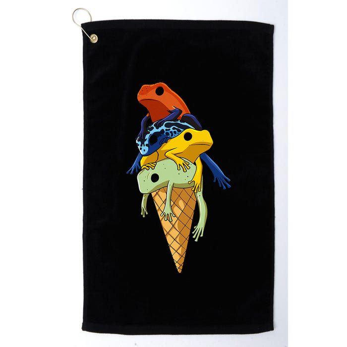 P.O.I.S.O.N Dart Frogs Ice Cream Golf Towel