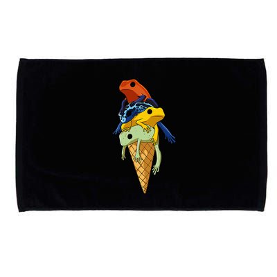 P.O.I.S.O.N Dart Frogs Ice Cream Microfiber Hand Towel