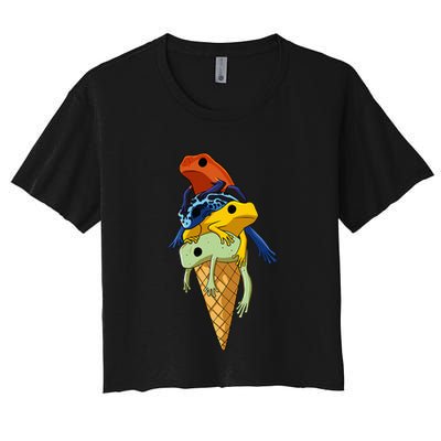 P.O.I.S.O.N Dart Frogs Ice Cream Crop Top