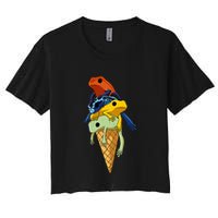 P.O.I.S.O.N Dart Frogs Ice Cream Crop Top