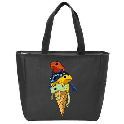 P.O.I.S.O.N Dart Frogs Ice Cream Zip Tote Bag