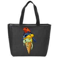 P.O.I.S.O.N Dart Frogs Ice Cream Zip Tote Bag