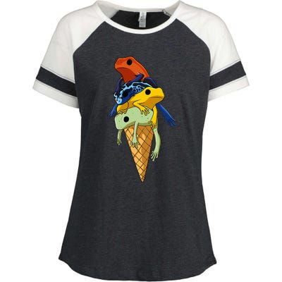 P.O.I.S.O.N Dart Frogs Ice Cream Enza Ladies Jersey Colorblock Tee