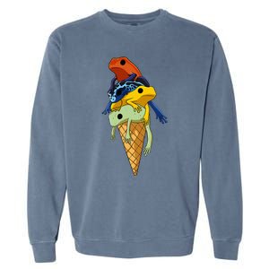 P.O.I.S.O.N Dart Frogs Ice Cream Garment-Dyed Sweatshirt