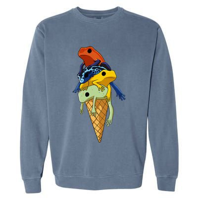 P.O.I.S.O.N Dart Frogs Ice Cream Garment-Dyed Sweatshirt