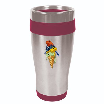 P.O.I.S.O.N Dart Frogs Ice Cream 16oz Travel Tumbler