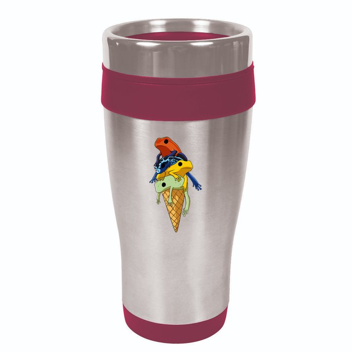 P.O.I.S.O.N Dart Frogs Ice Cream 16oz Travel Tumbler