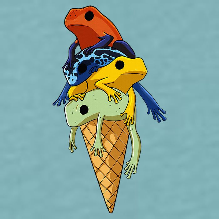 P.O.I.S.O.N Dart Frogs Ice Cream Sueded Cloud Jersey T-Shirt