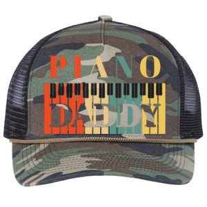 Piano Daddy Fathers Day Classical Music Dad Instrument Retro Rope Trucker Hat Cap