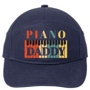 Piano Daddy Fathers Day Classical Music Dad Instrument 7-Panel Snapback Hat