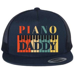 Piano Daddy Fathers Day Classical Music Dad Instrument Flat Bill Trucker Hat