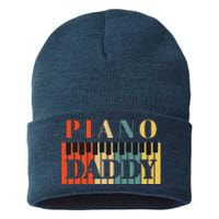 Piano Daddy Fathers Day Classical Music Dad Instrument Sustainable Knit Beanie