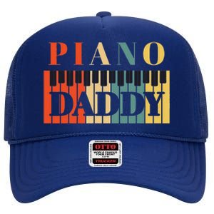 Piano Daddy Fathers Day Classical Music Dad Instrument High Crown Mesh Back Trucker Hat