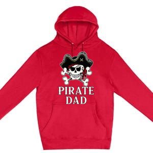 Pirate Dad Funny Halloween Costume Pirate Family Matching Premium Pullover Hoodie