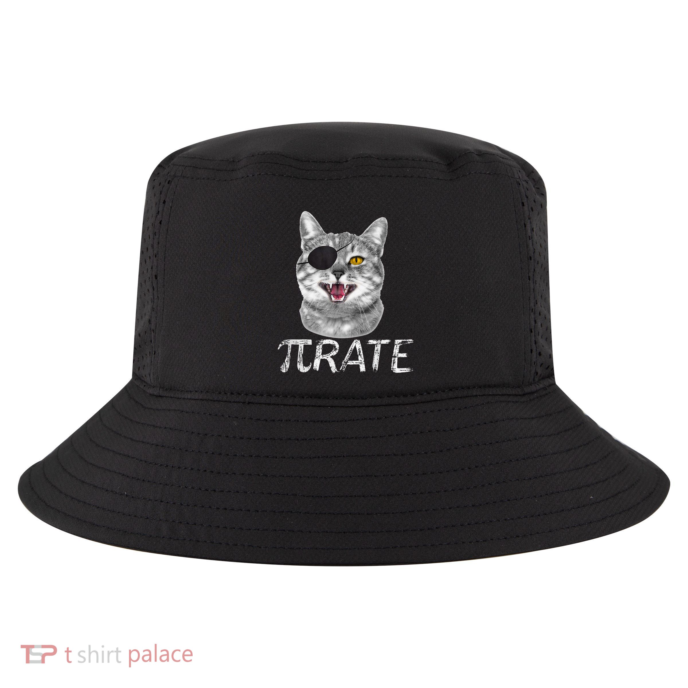 Pi Day Funny Math Science Cat Pirate Cool Comfort Performance Bucket Hat