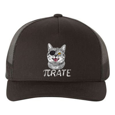 Pi Day Funny Math Science Cat Pirate Yupoong Adult 5-Panel Trucker Hat