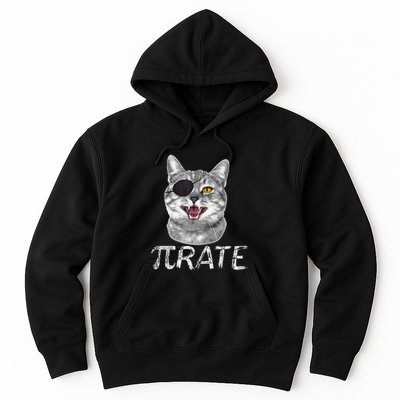 Pi Day Funny Math Science Cat Pirate Hoodie