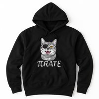 Pi Day Funny Math Science Cat Pirate Hoodie