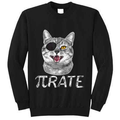 Pi Day Funny Math Science Cat Pirate Sweatshirt