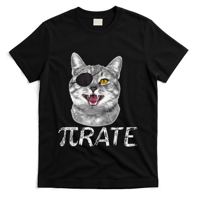 Pi Day Funny Math Science Cat Pirate T-Shirt