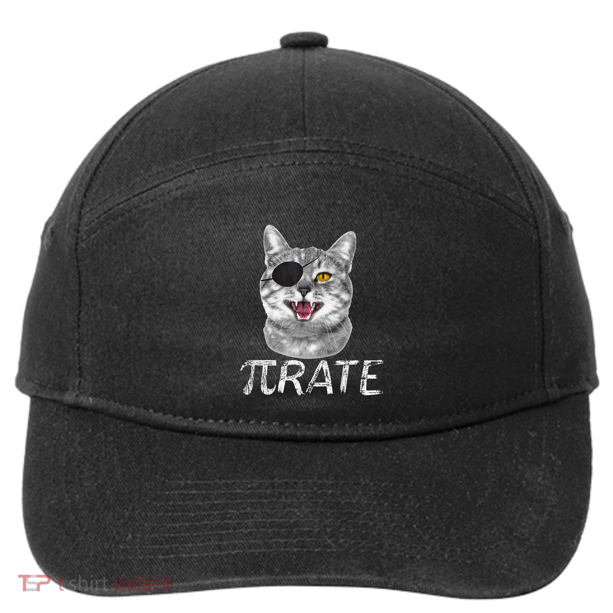 Pi Day Funny Math Science Cat Pirate 7-Panel Snapback Hat