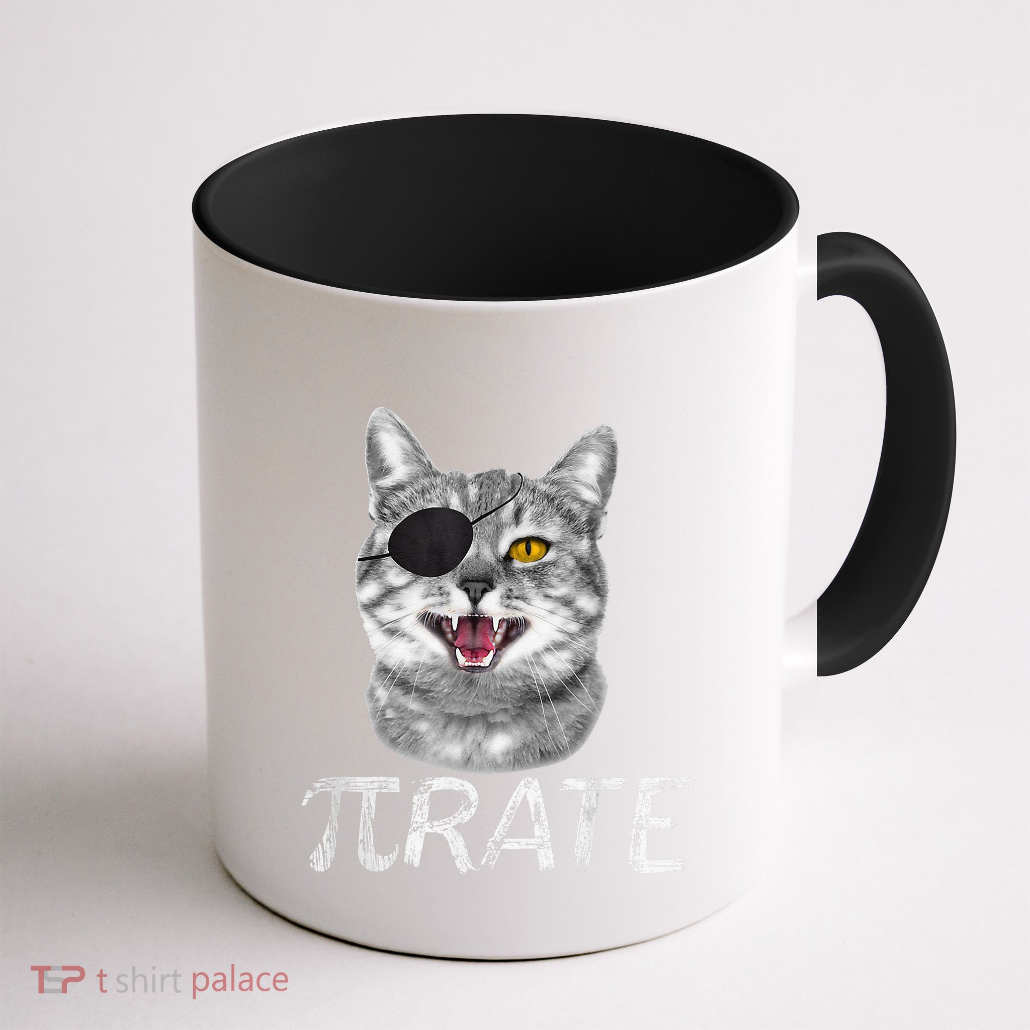 Pi Day Funny Math Science Cat Pirate Mug