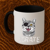 Pi Day Funny Math Science Cat Pirate Mug