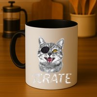 Pi Day Funny Math Science Cat Pirate Mug