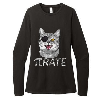 Pi Day Funny Math Science Cat Pirate Womens CVC Long Sleeve Shirt