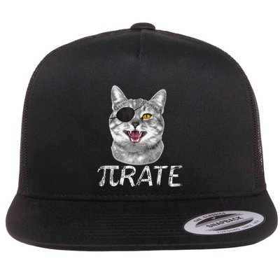 Pi Day Funny Math Science Cat Pirate Flatbill Hat