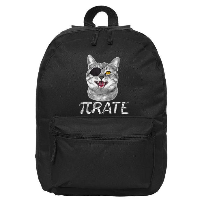 Pi Day Funny Math Science Cat Pirate 16 in Basic Backpack