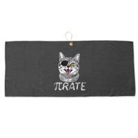 Pi Day Funny Math Science Cat Pirate Large Microfiber Waffle Golf Towel