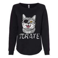 Pi Day Funny Math Science Cat Pirate Womens California Wash Sweatshirt