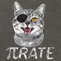 Pi Day Funny Math Science Cat Pirate Cotton Canvas Backpack